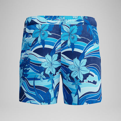 Speedo Print Rondo Edge Volley Swim Shorts Navy