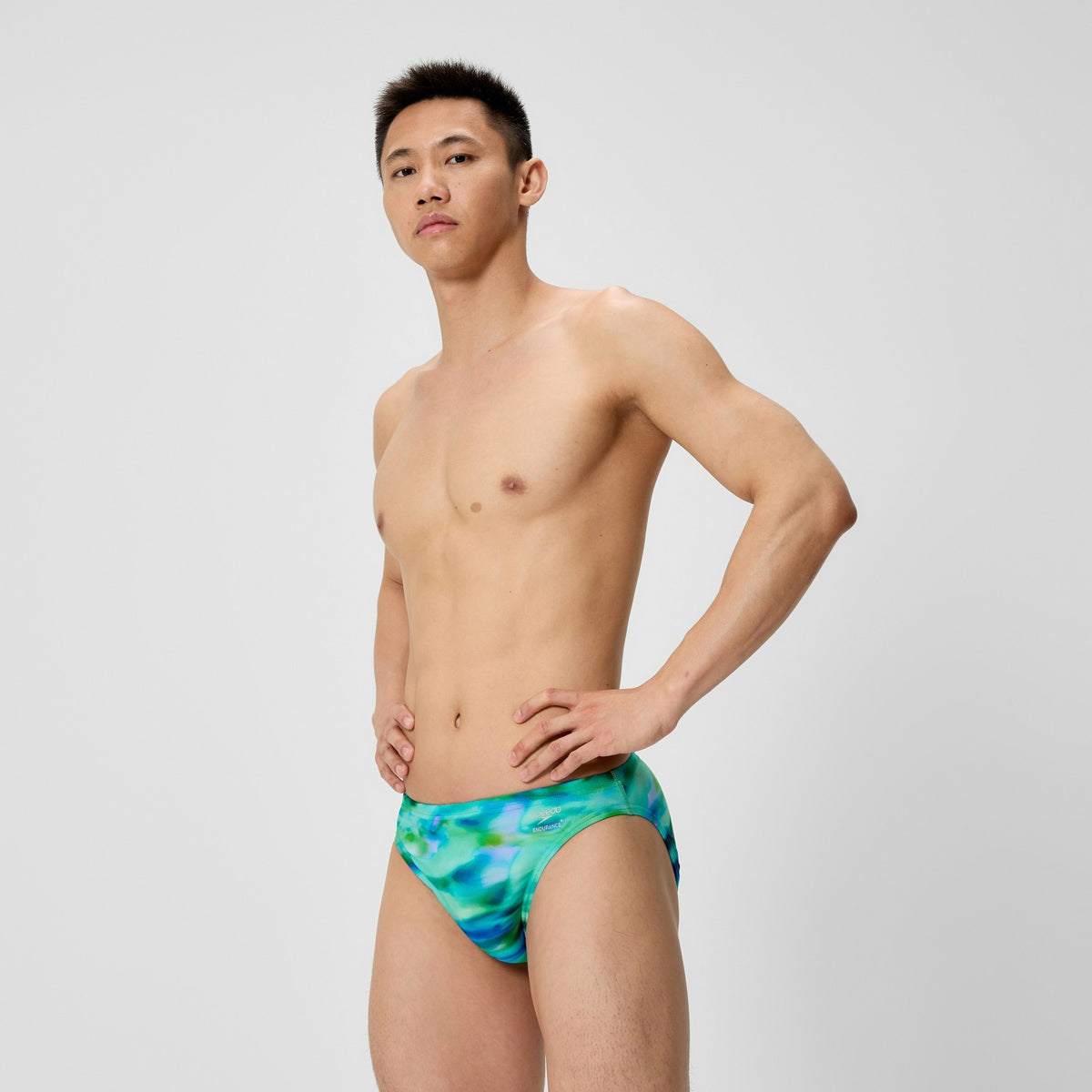 Speedo Club Training Printed Brief Green/Blue
