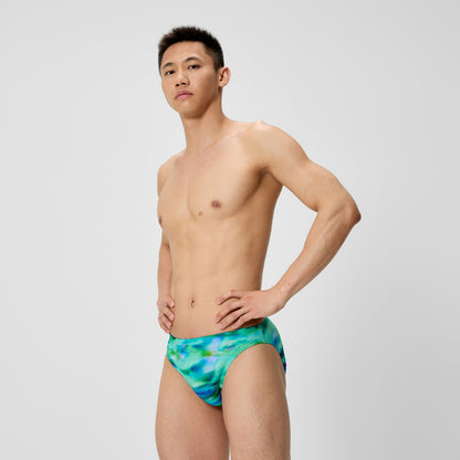 Speedo Club Training Printed Brief Green/Blue