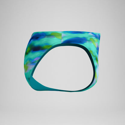 Speedo Club Training Printed Brief Green/Blue