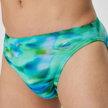 Speedo Club Training Printed Brief Green/Blue