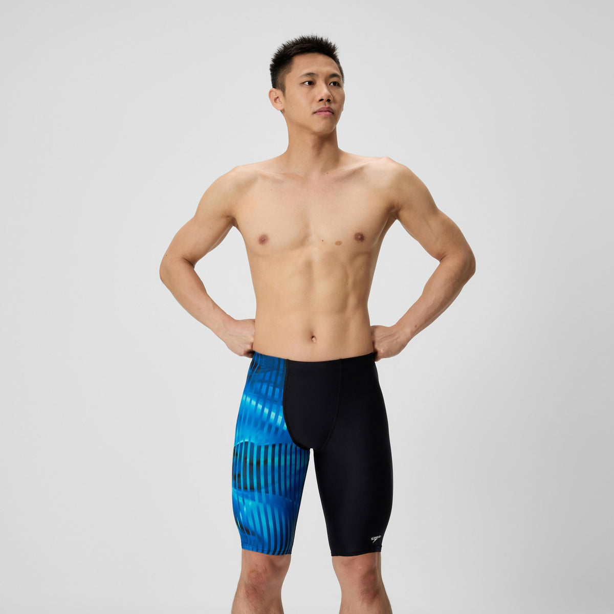 Speedo Club Training Printed Jammer Blue/Black