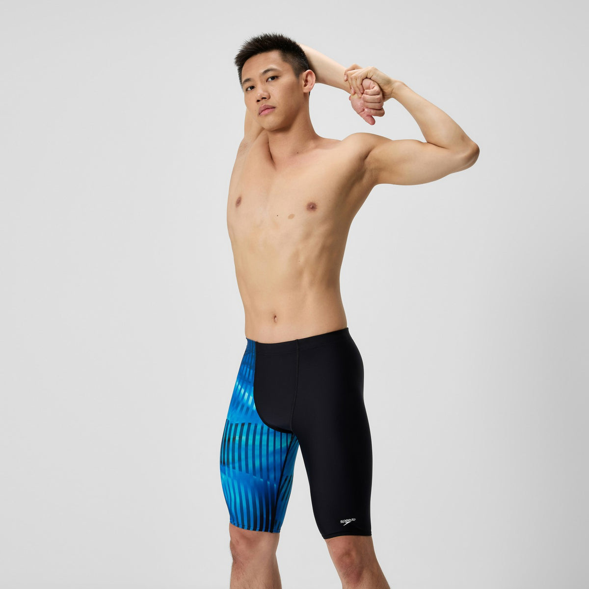 Speedo Club Training Printed Jammer Blue/Black