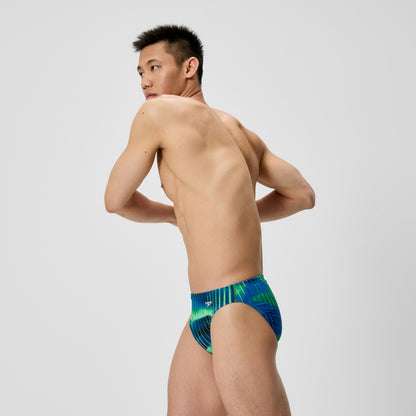 Speedo Club Training Printed Brief Blue/Green