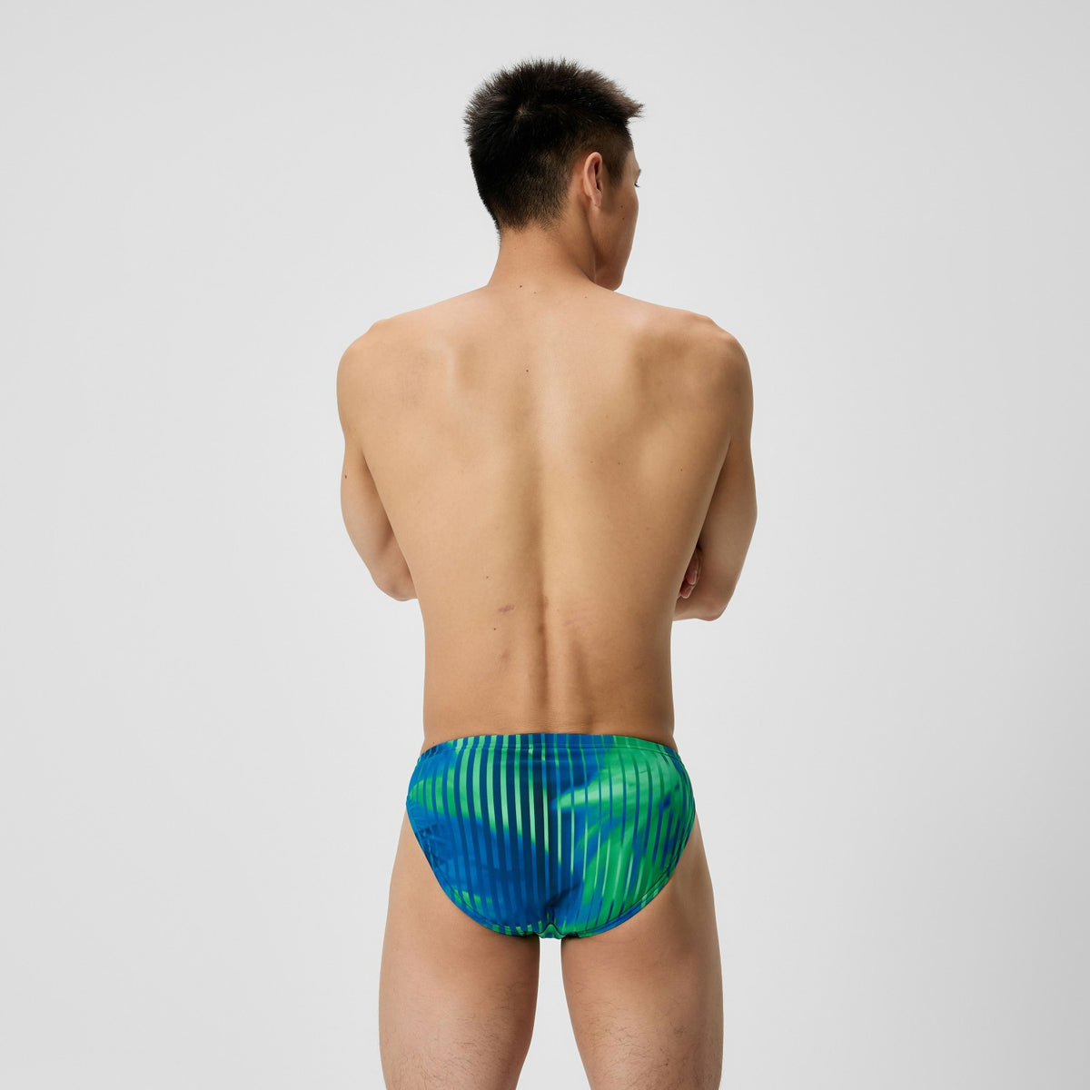 Speedo Club Training Printed Brief Blue/Green