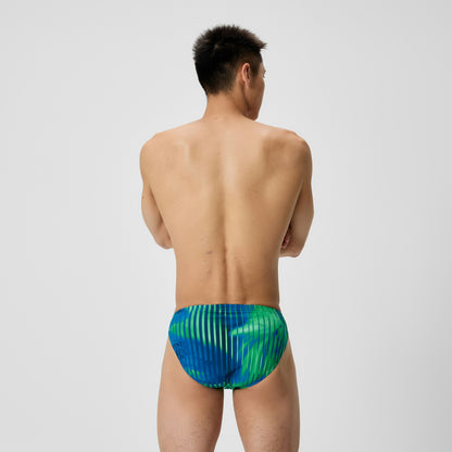 Speedo Club Training Printed Brief Blue/Green