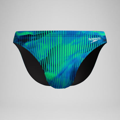 Speedo Club Training Printed Brief Blue/Green