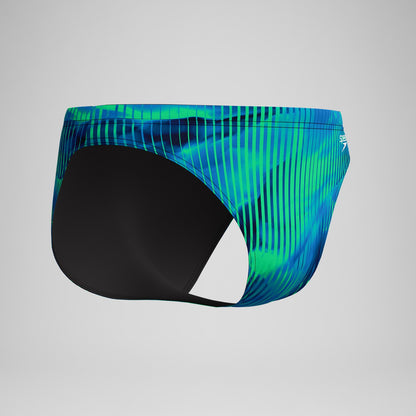 Speedo Club Training Printed Brief Blue/Green