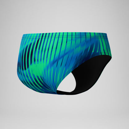 Speedo Club Training Printed Brief Blue/Green