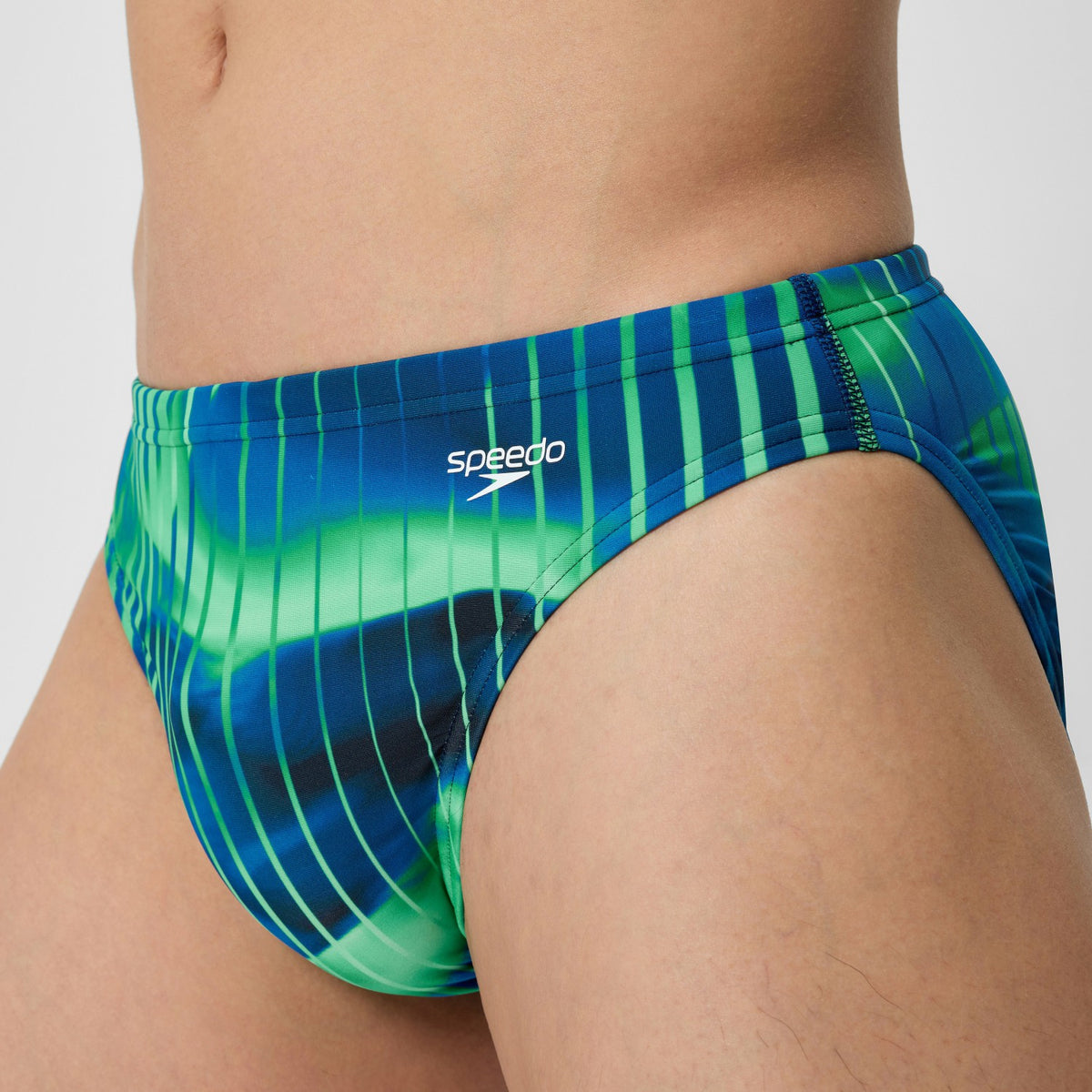 Speedo Club Training Printed Brief Blue/Green