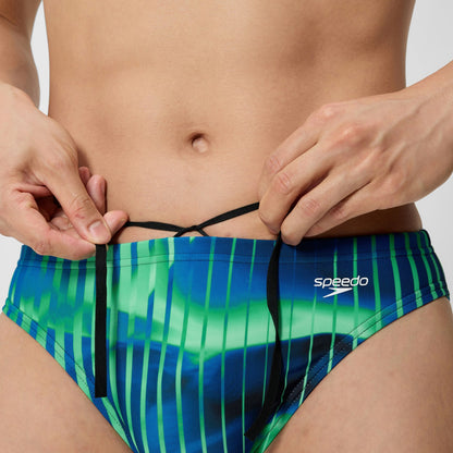 Speedo Club Training Printed Brief Blue/Green