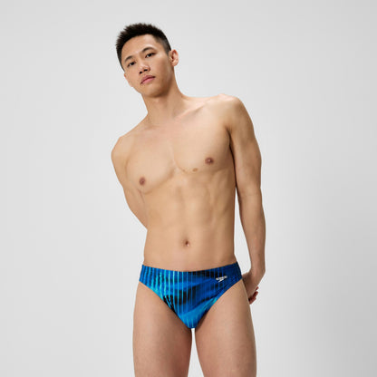 Speedo Club Training Printed Brief Blue