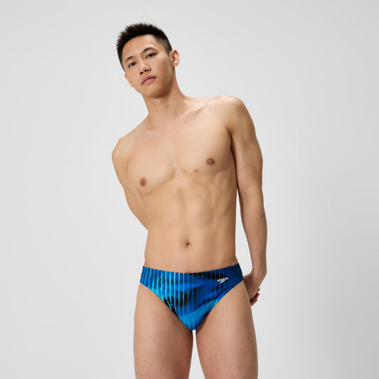 Speedo Club Training Printed Brief Blue