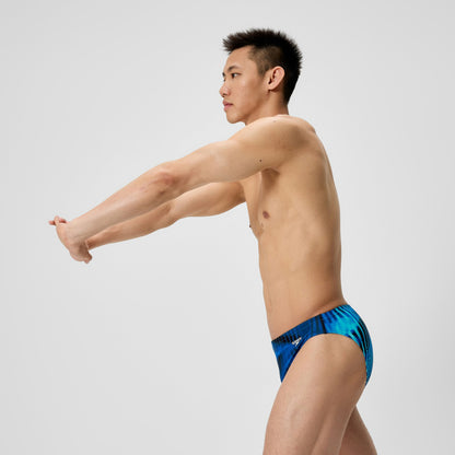 Speedo Club Training Printed Brief Blue