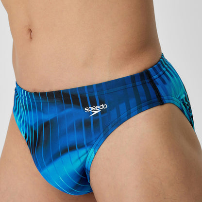 Speedo Club Training Printed Brief Blue