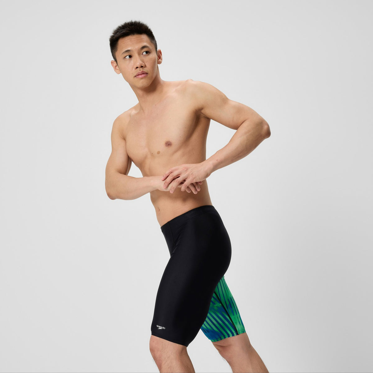 Speedo Club Training Printed Jammer Blue/Black