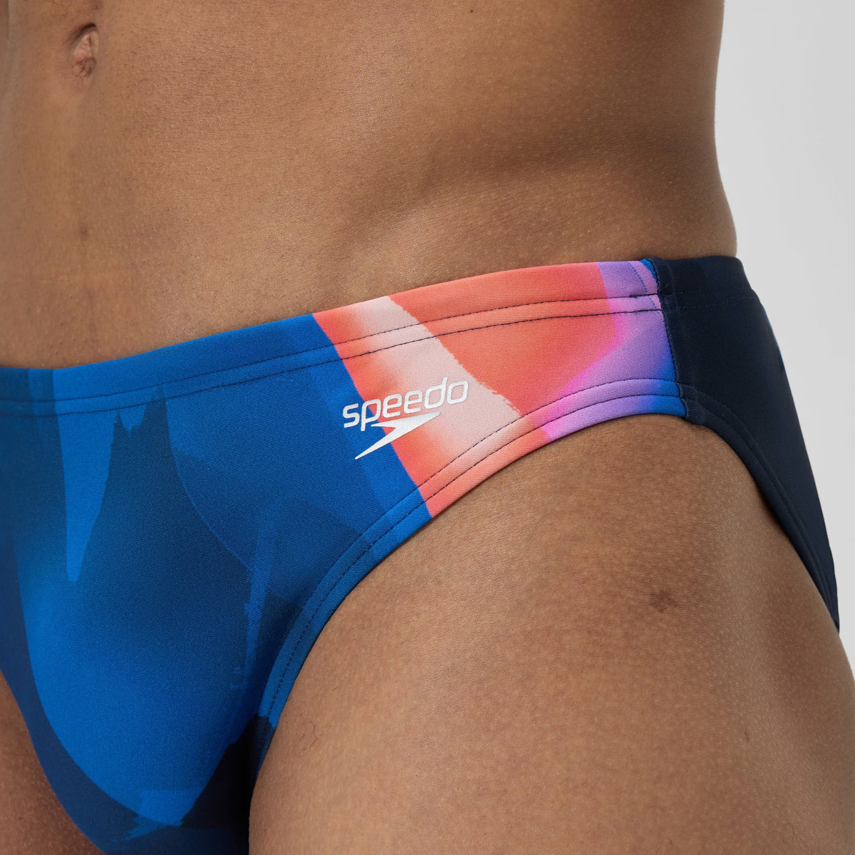 Speedo Print Beachstar Brief Blue/Orange