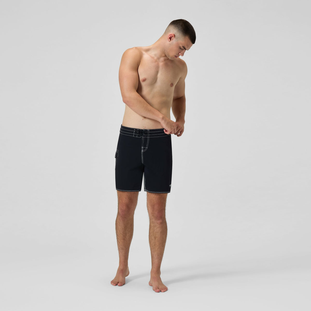 Speedo Lookout Solid Boardshorts Black/Dark Grey