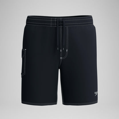 Speedo Lookout Solid Boardshorts Black/Dark Grey