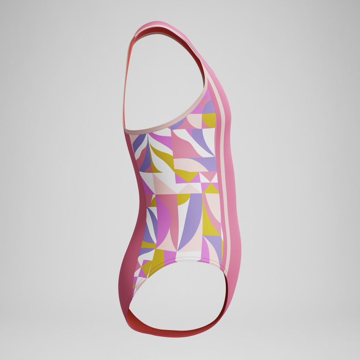 Speedo Girls Printed Spliced Racerback Swimsuit Pink