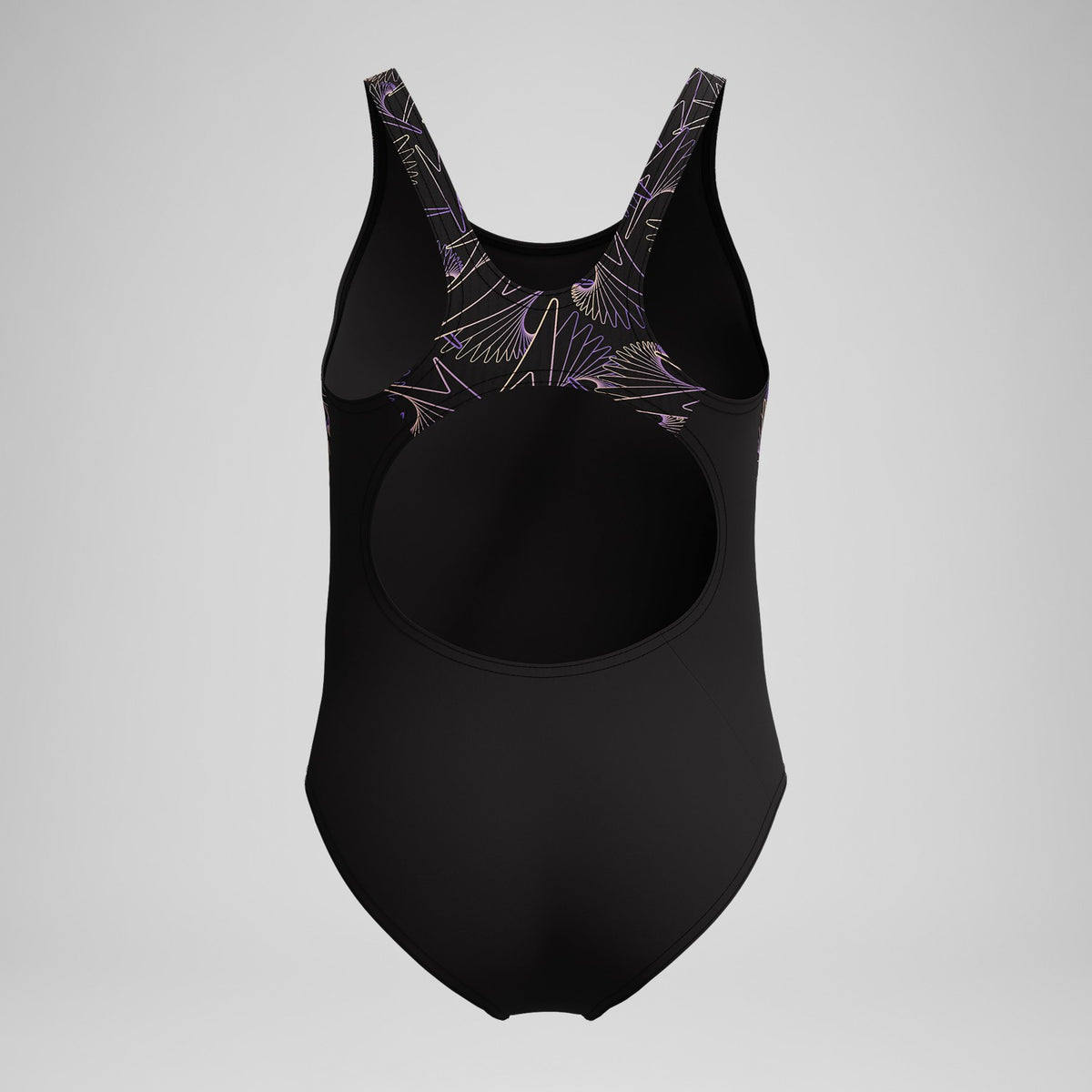 Speedo Girls Hyperboom Splice Muscleback Swimsuit Black/Peach