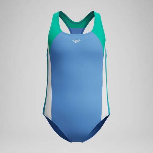 Speedo Girls Infinity Splice Swimsuit Blue
