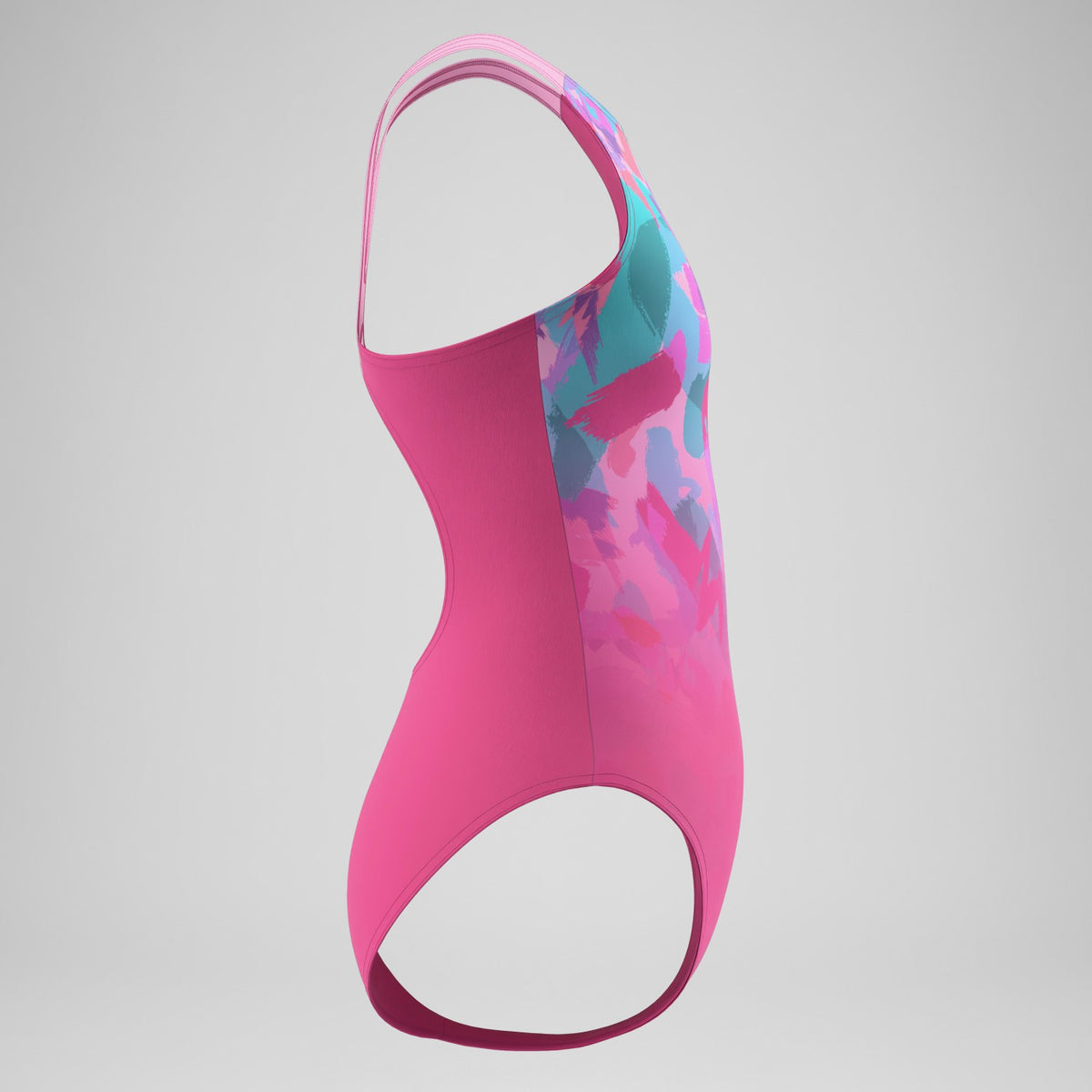 Speedo Girls Printed Pulseback One Piece Pink