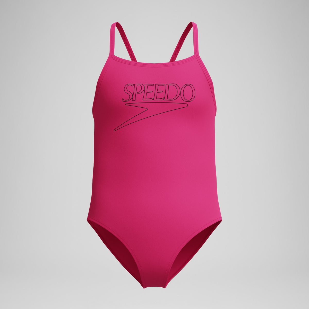 Speedo Girls Endurance+ Logo Thinstrap Swimsuit Pink