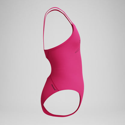 Speedo Girls Endurance+ Logo Thinstrap Swimsuit Pink