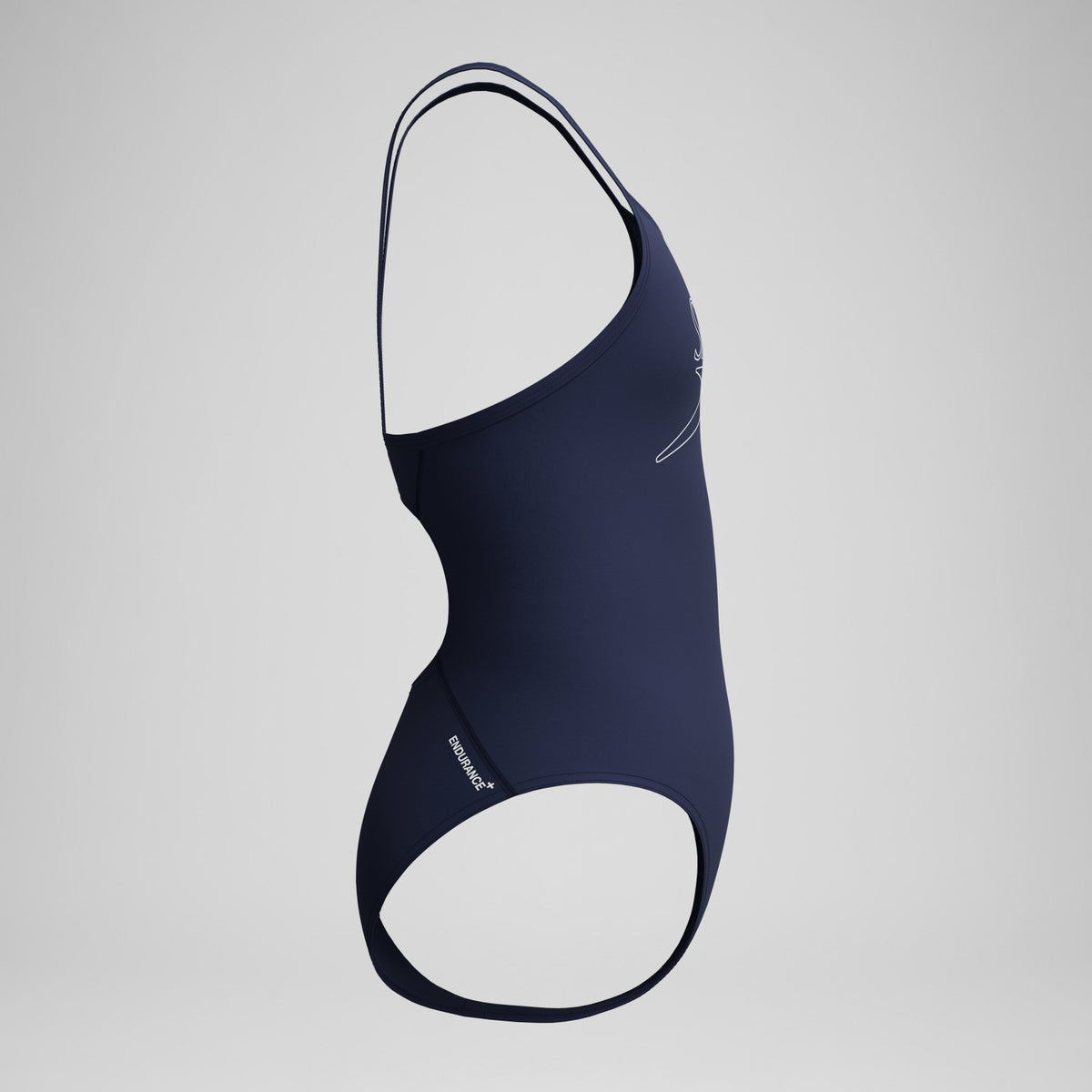 Speedo Girls Endurance+ Logo Thinstrap Swimsuit Navy