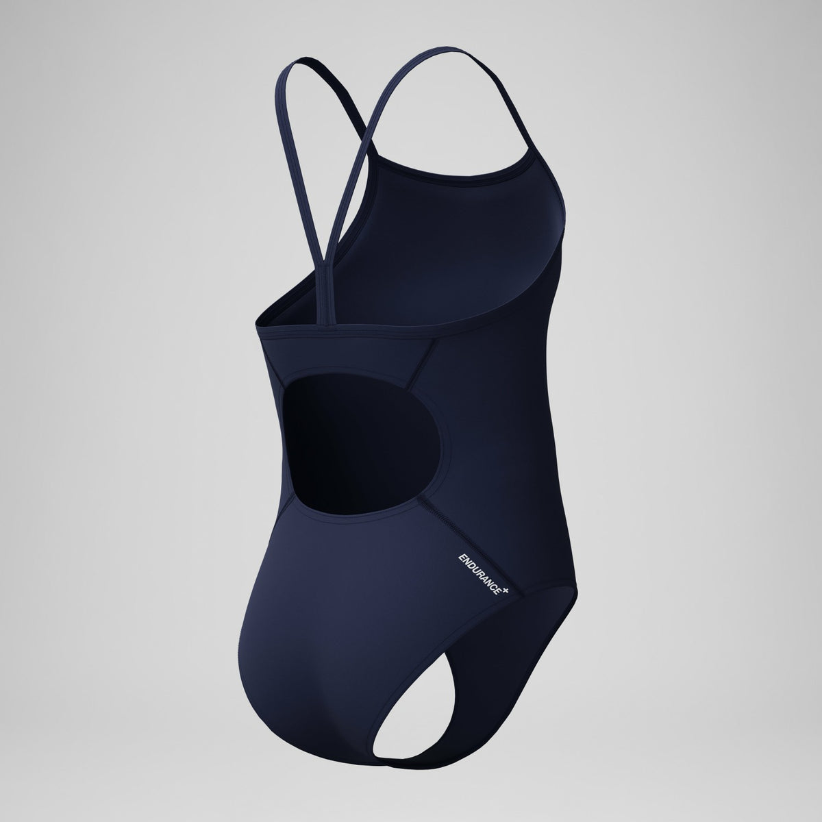 Speedo Girls Endurance+ Logo Thinstrap Swimsuit Navy