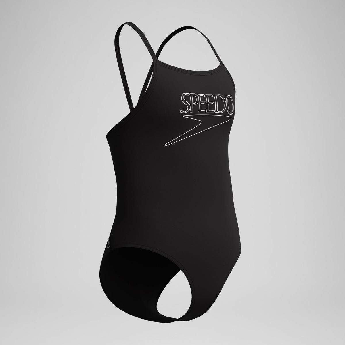 Speedo Girls Endurance+ Logo Thinstrap Swimsuit Black