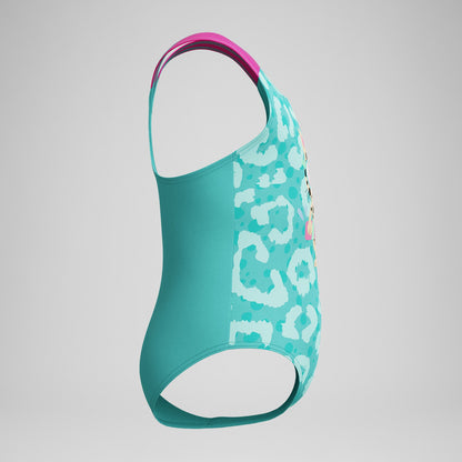 Speedo Infant Girls Learn to Swim Printed Swimsuit Turquoise