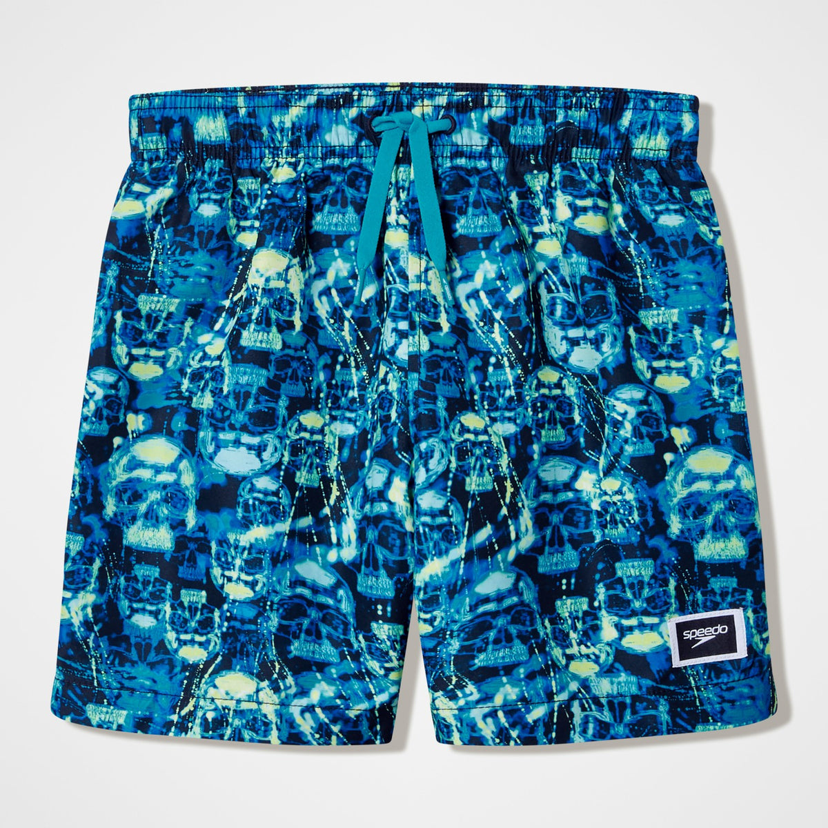 Speedo Boys Printed Swim Shorts Black/Teal