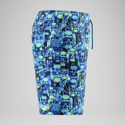 Speedo Boys Printed Swim Shorts Black/Teal