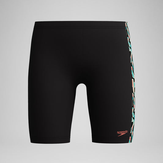 Speedo Boys Panel Jammer Black/Orange