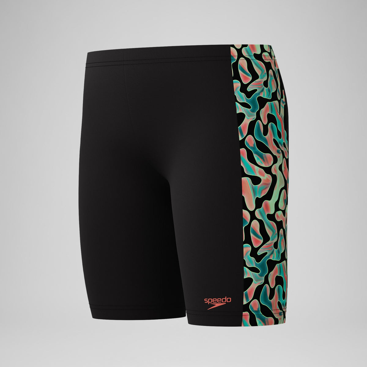 Speedo Boys Panel Jammer Black/Orange