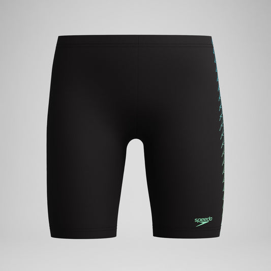 Speedo Boys Plastisol Placement Jammer Black/Green