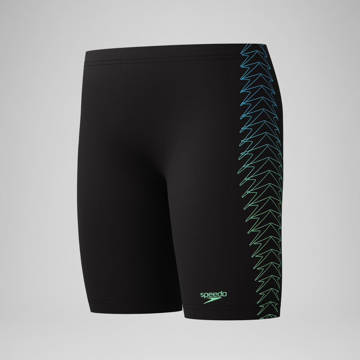 Speedo Boys Plastisol Placement Jammer Black/Green