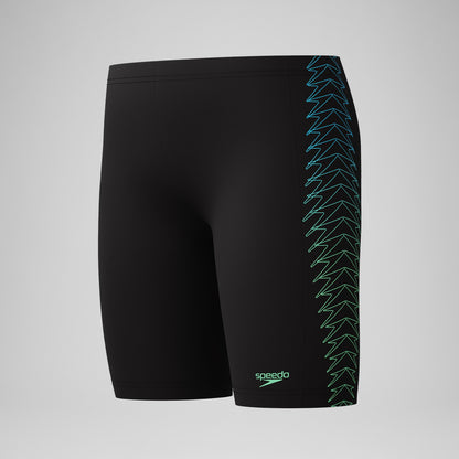 Speedo Boys Plastisol Placement Jammer Black/Green