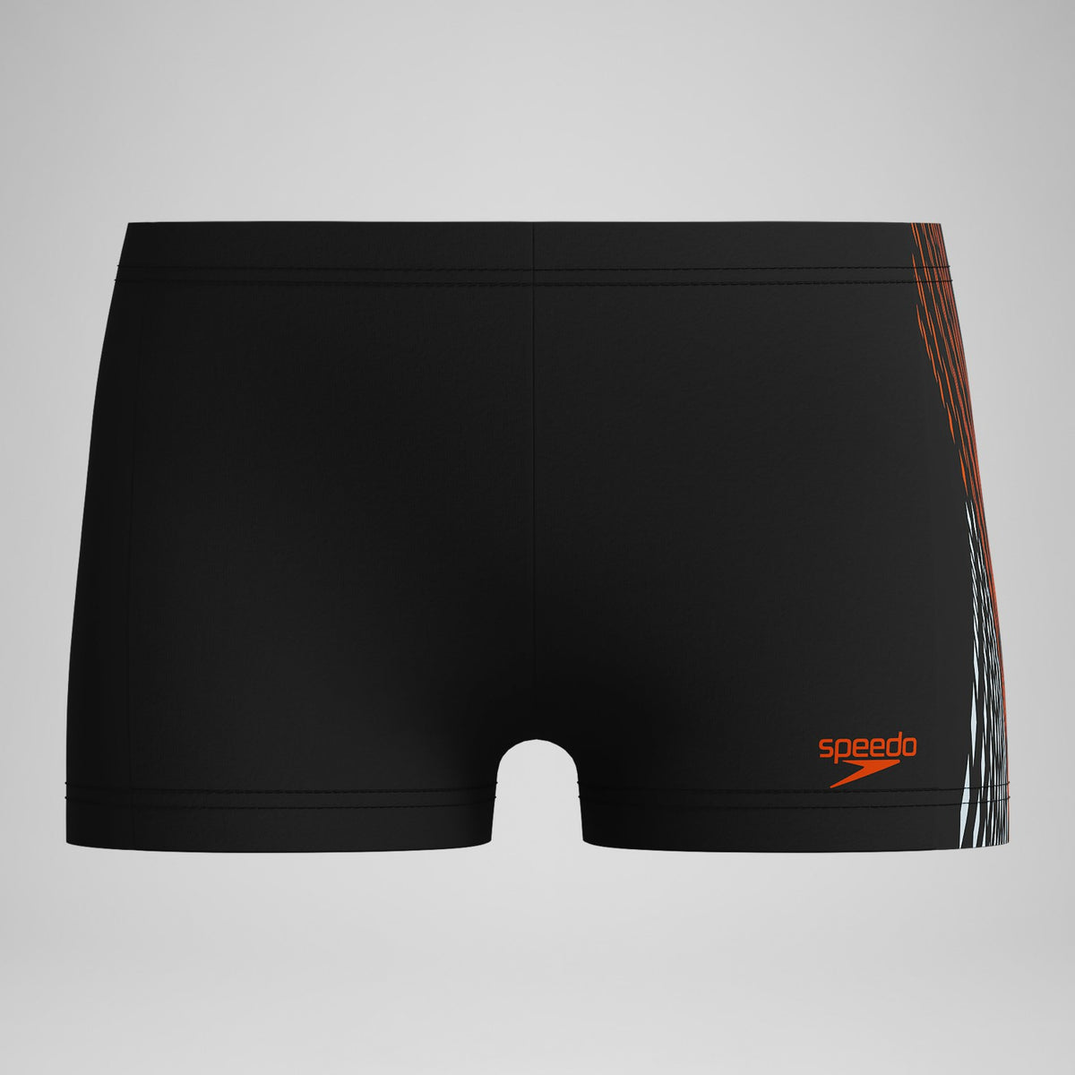 Speedo Boys' Plastisol Placement Aquashorts Black/Red