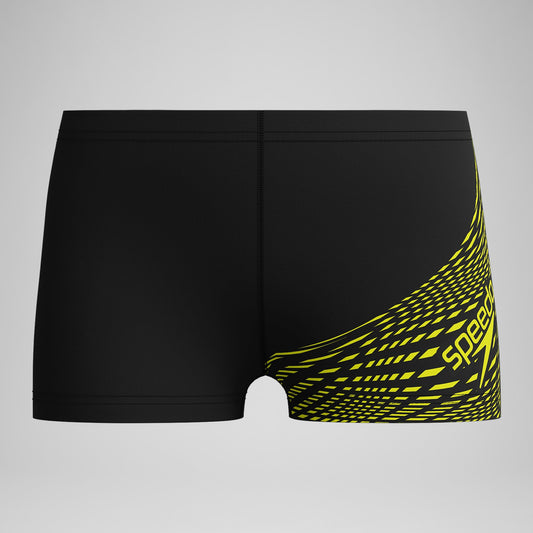 Speedo Boys' Medley Logo Aquashorts Black/Yellow
