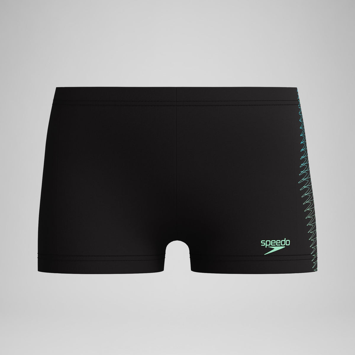 Speedo Boys Plastisol Placement Aquashorts Black/Green