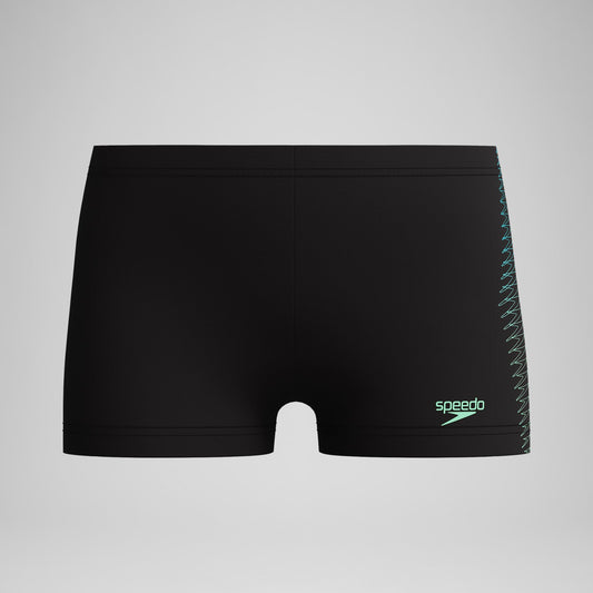 Speedo Boys Plastisol Placement Aquashorts Black/Green