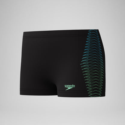 Speedo Boys Plastisol Placement Aquashorts Black/Green