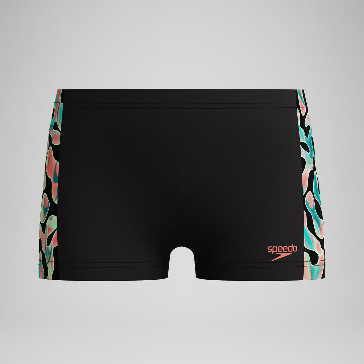 Speedo Boys Panel Aquashorts Black/Orange