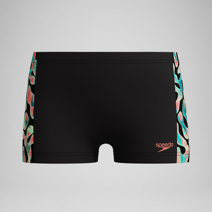 Speedo Boys Panel Aquashorts Black/Orange