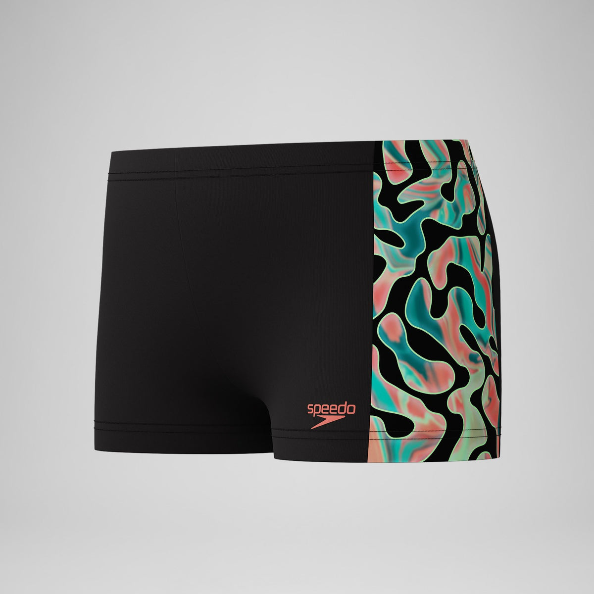 Speedo Boys Panel Aquashorts Black/Orange