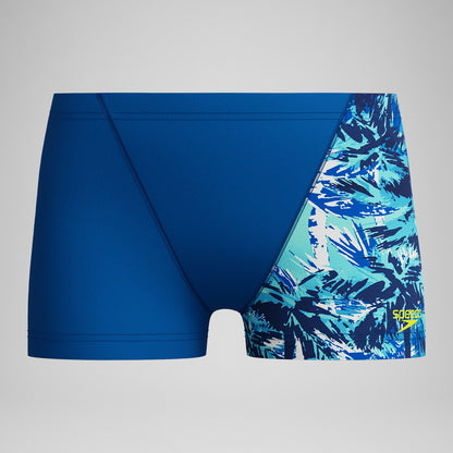 Speedo Boys' Printed V-Cut Aquashorts Blue