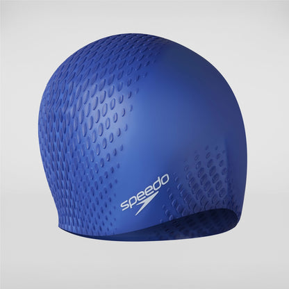 Speedo Adult Bubble Active+ Swim Cap Blue